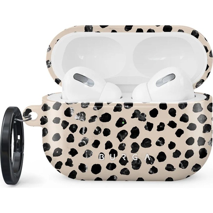 Carcasa Burga Almond Latte pentru AirPods Pro 2, bej si negru