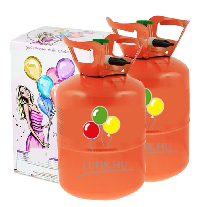 Hélium palack, 100 lufihoz, lufi nélkül