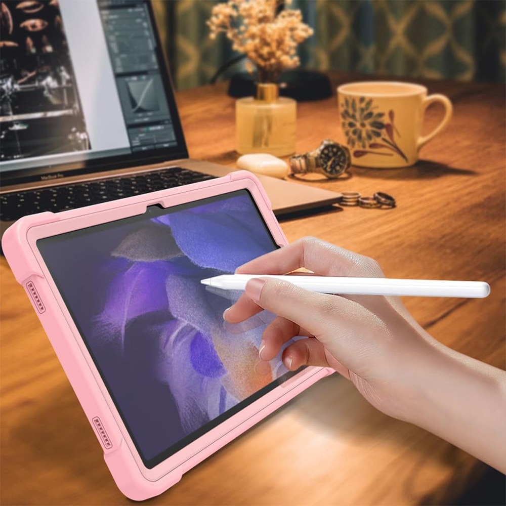 [Pachet 360°] Husa + folie din sticla pentru Samsung Galaxy Tab A11 Plus 11 inch Rugged Heavy Duty - roz