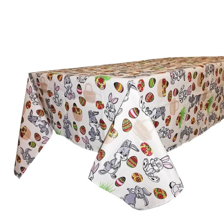 Покривка за маса Kotonia Home Decor Великден, 100% памук, крем, 02, 150x220 см