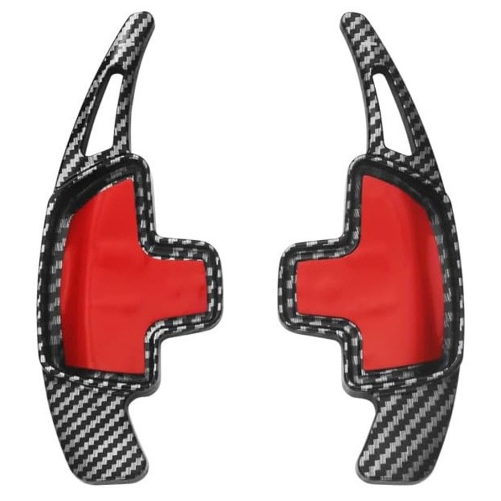 Set Extensii Padele Volan Schimbator Viteze, Compatibile cu Mercedes-Benz A-Class W176, B-Class W246, C-Class W204/W205, CLA C117, CLS W218, E-Class W212/W213, GLA X156, GLC X253, GLE W166, GLS X166, S-Class W221/W222, 2007-2022 – Aspect Carbon Negru