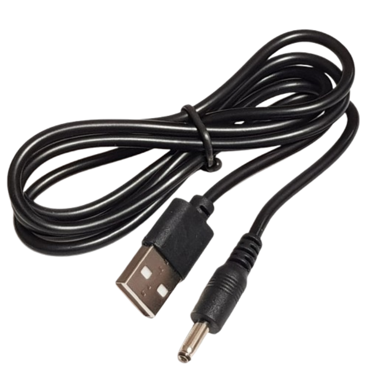 Cablu alimentare USB la DC 3.5 mm x 1.35 mm, 80 cm, negru, Nafpro