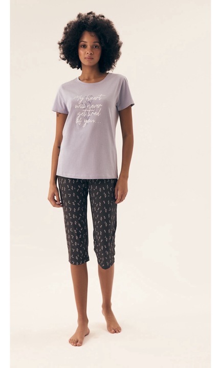 Pijama dama Naturaleza Hendereson lavanda, gri S