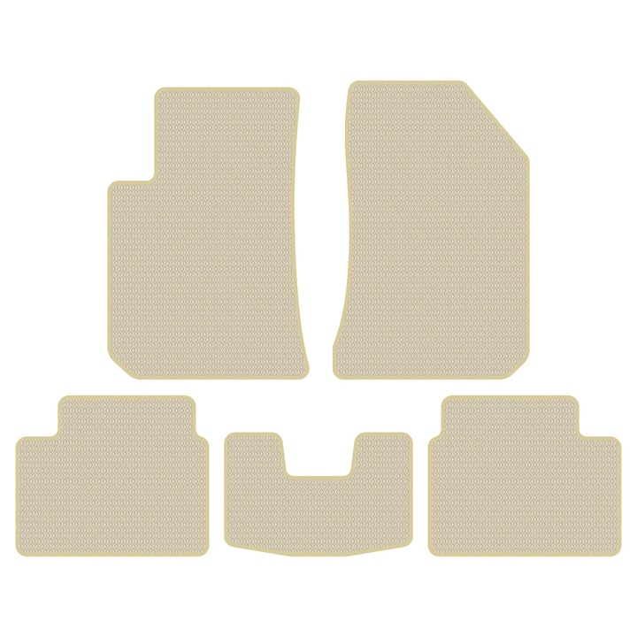 Комплект автомобилни стелки, за BMW Rover 75 I (1998-2005) Седан, Всички сезони, 5 броя, Светлобежов