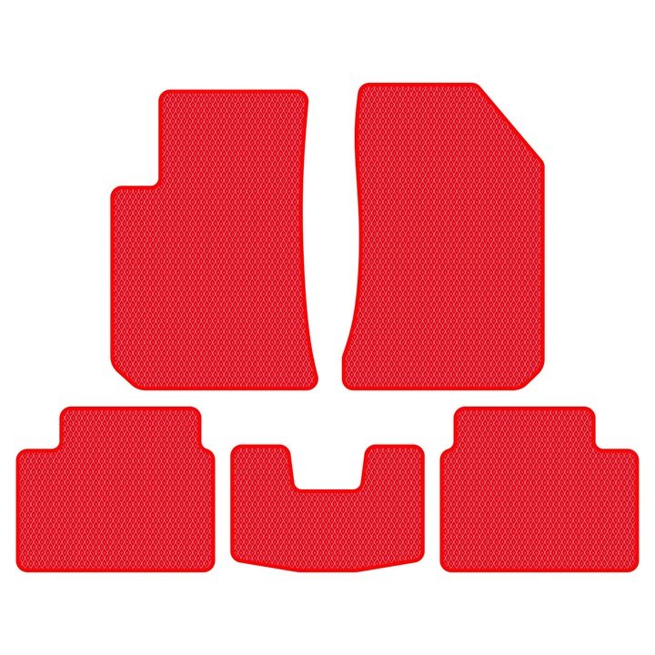 Комплект автомобилни стелки, посветени на BMW Rover 75 I (1998-2005) Седан всички сезони, идеално съвместими, 5 части, Червени