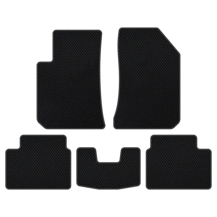 Комплект автомобилни стелки, за BMW Rover 75 I (1998-2005) Седан, Всички сезони, 5 части, Черен