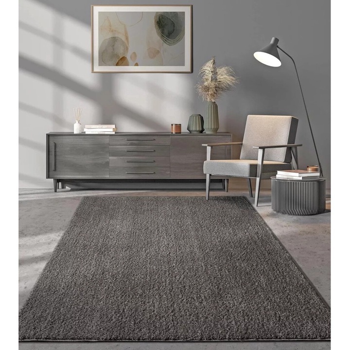 Modern szőnyeg Sacramento (Antracit) 200x280cm Sötét Szürke