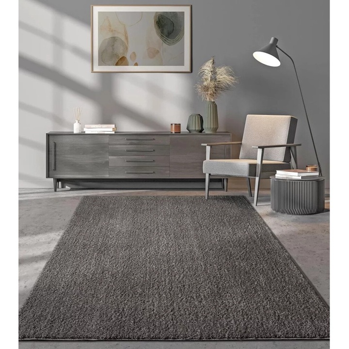 Modern szőnyeg Sacramento (Antracit) 80x150cm Sötét Szürke