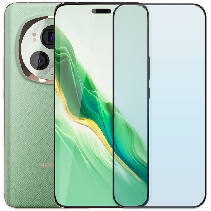 Folie din sticla securizata pentru Honor Magic 6 Pro, HAMSTERBOX Glass Shield, Protectie completa ecran, Full face, Aplicare rapida, Case Friendly, Transparenta