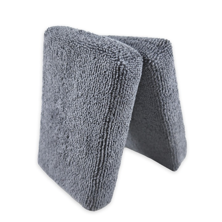 Burete auto aplicator, pentru detailing exterior si interior, microfibra, gri