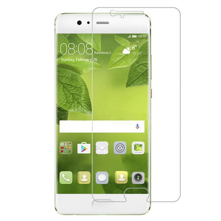 Folie de protectie din sticla anti-socuri, Screen, Pentru Huawei P10, Transparent