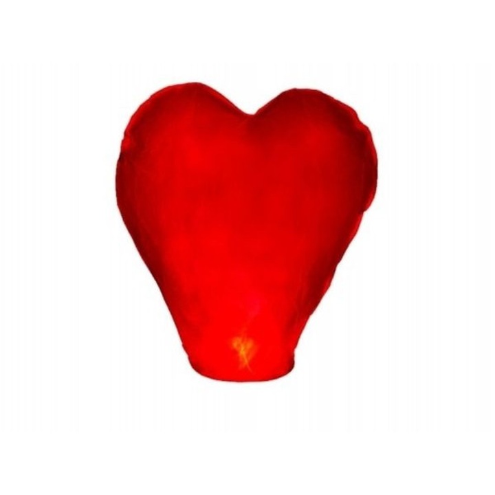 Lampioane zburatoare in forma de inima, ProCart, Rosii