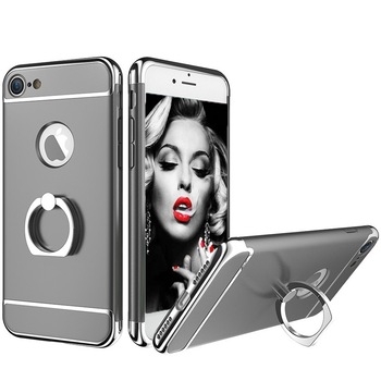 Husa telefon Iphone 7 ofera protectie 3in1 Ultrasubtire - Deluxe Grey Ring Husa telefon Iphone 7 ofera protectie 3in1 Ultrasubtire - Deluxe Grey Ring