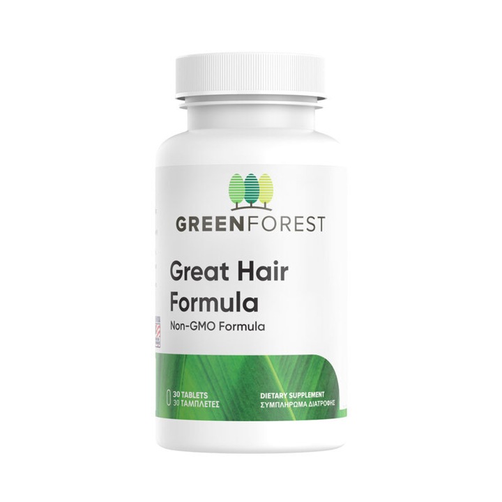 Supliment alimentar, Green Forest, Great Hair Formula, 30 capsule, verde