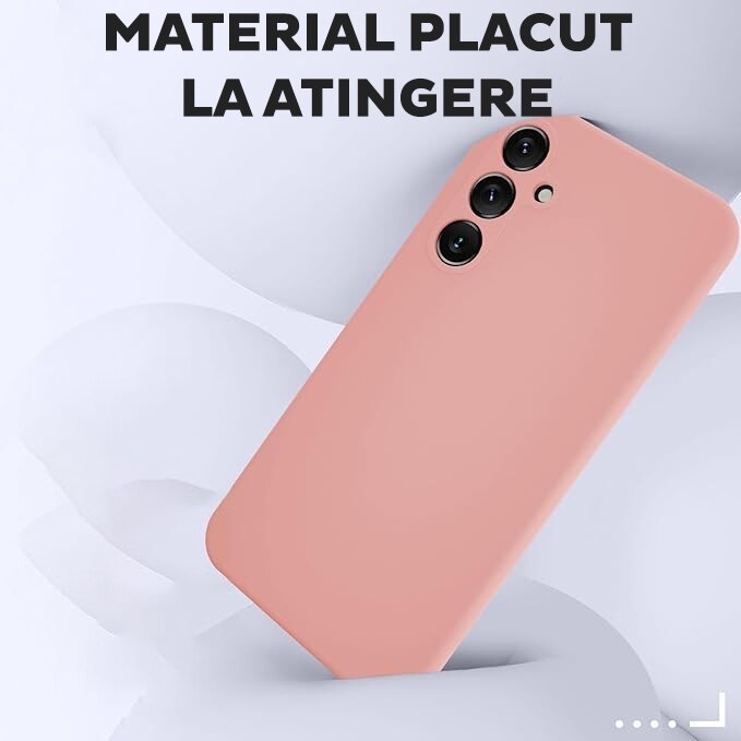 Set Husa si Folie pentru Samsung Galaxy A16 5G DaDen, Interior microfibra, Silicon, Protectie Sporita, Folie din sticla securizata, Roz nisipiu