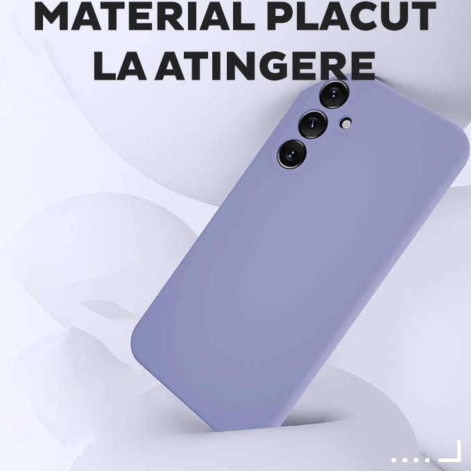 Set Husa si Folie pentru Samsung Galaxy A16 5G DaDen, Interior microfibra, Silicon, Protectie Sporita, Folie din sticla securizata, Mov deschis