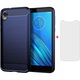 Husa si folie de protectie pentru Asus Zenfone L2, rezistenta la socuri, bleumarin
