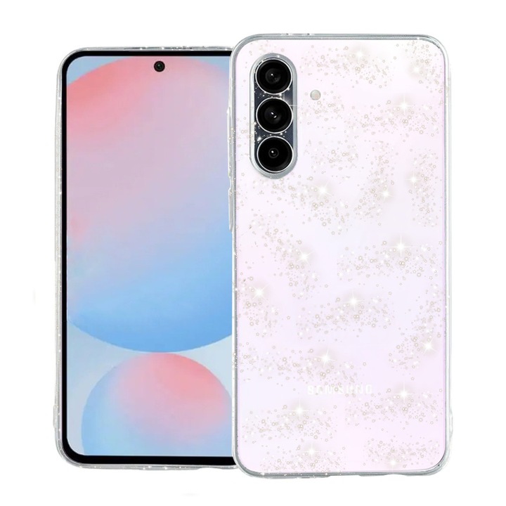 Husa pentru Samsung Galaxy A56 A566, Techsuit, SparkleSkin, Transparenta