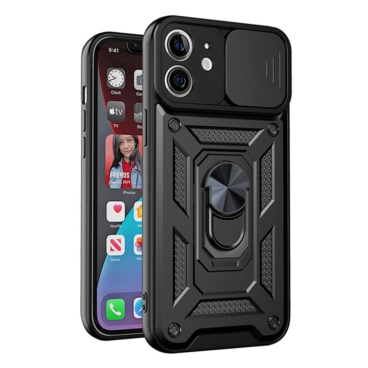 Husa pentru iPhone 12 mini - Techsuit CamShield Series - Black