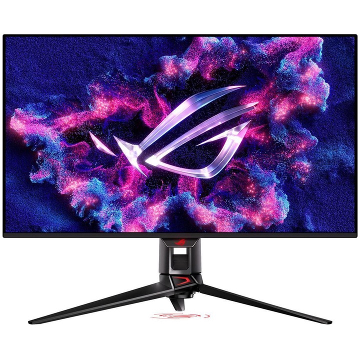 ASUS ROG Swift OLED PG27UCDM monitor, 26,5", OLED, QD-OLED, 3840 x 2160 4K, 1 db audio kimenet, 2 db HDMI 2.1, 1 db DisplayPort 2.1, 3 db USB 3.2 Gen 2 Downstream, 1 db USB 3.2 Type-C DisplayPorttal (tápellátással)