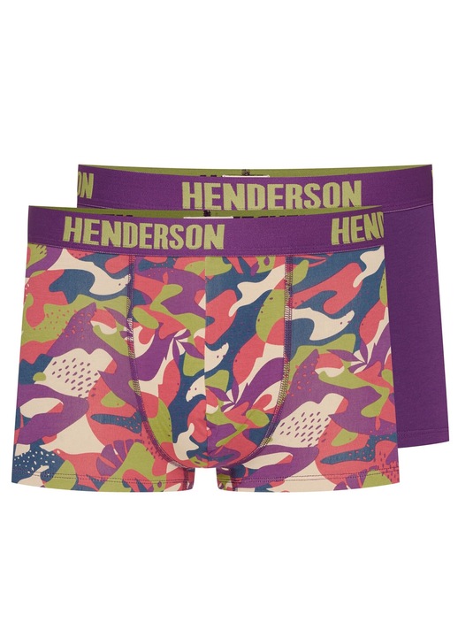 Боксерки Spin Henderson комплект от 2 чифта лилаво-кафяво, Многоцветен
