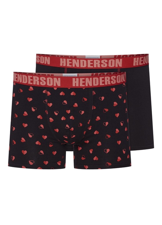 Boxeri Spot Henderson set de 2 perechi negru, rosu, Multicolor