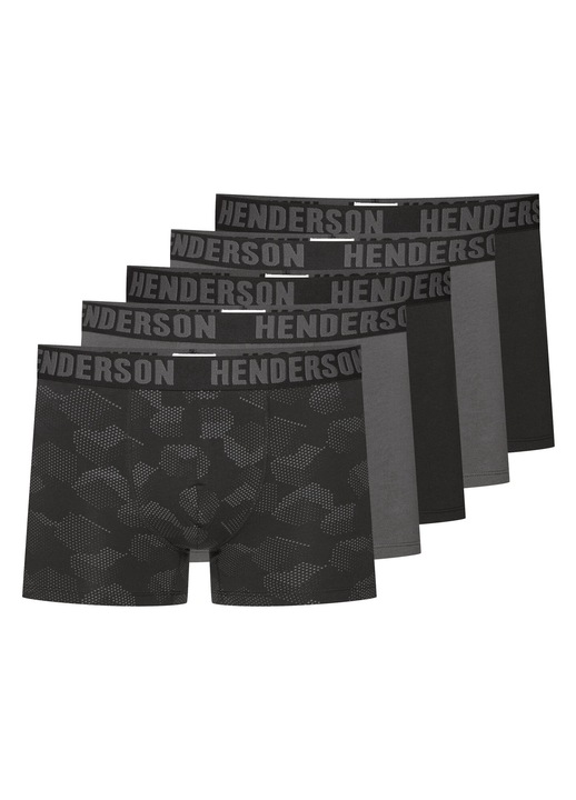 Боксерки (по-дълъг крачол) комплект от 5 чифта Soul Henderson Черно, Сиво, Многоцветен, M