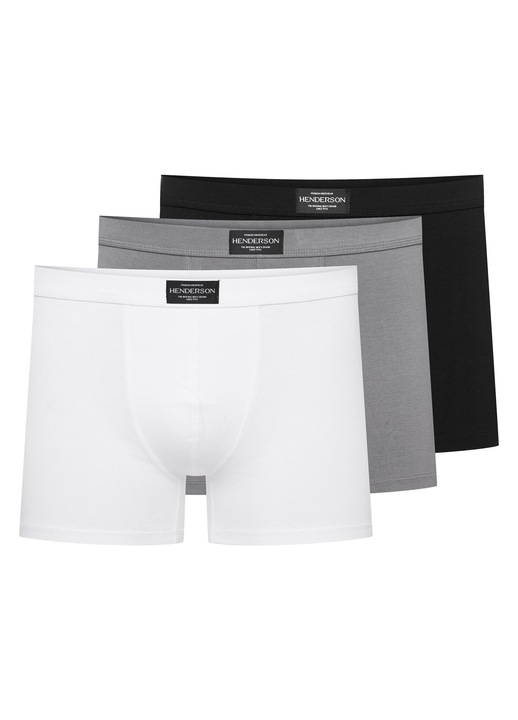 Boxeri barbati Main Henderson 3-pak negru, gri, alb, Multicolor