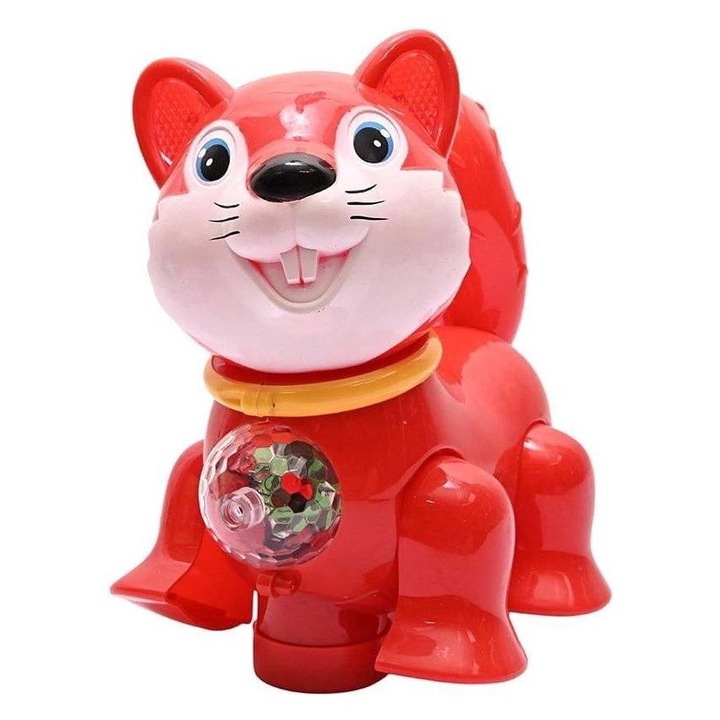 Quirrel a vidám mókus táncoló interaktív játék hangokkal és fényekkel, piros