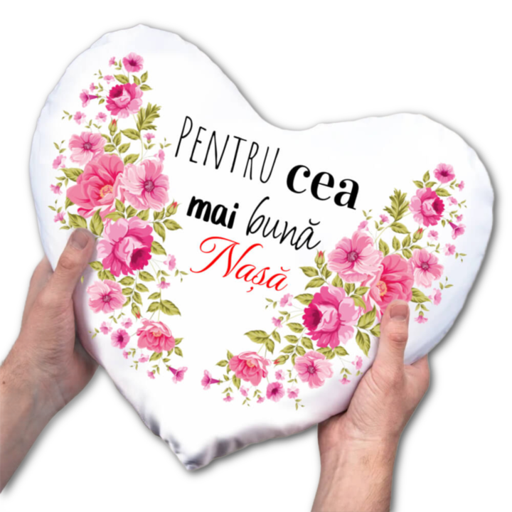 Set 2 Perne personalizate cu mesaj pentru nasi, 31x40 cm