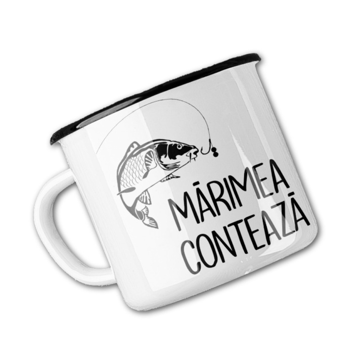 Cana Emailata personalizata cu mesaj pentru pescar