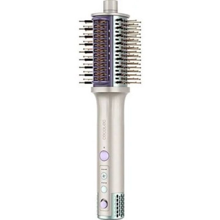 Perie de par electrica Cecotec CeramicCare 4in1, 1500 W, tehnologie Ionica, Bej/Verde