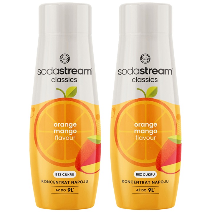SODASTREAM Orange Mango sirop fara zahar Set 2x440ml