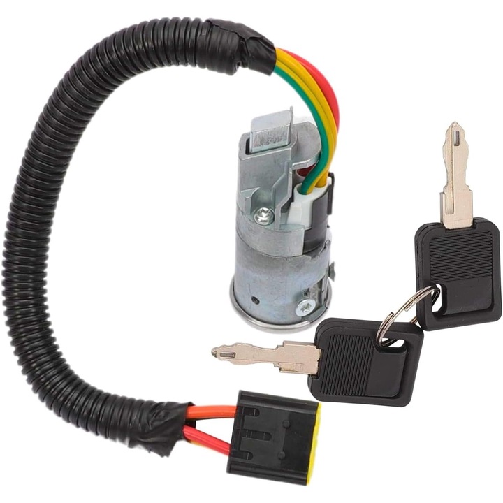 Бутон за запалване, заключване на волана с 2 ключа, черен