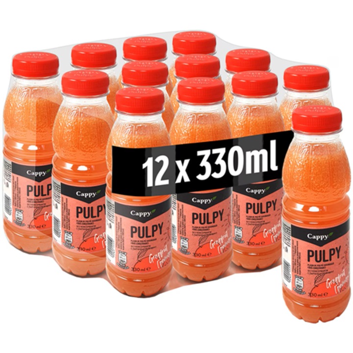 Bautura Necarbogazoasa Cappy Pulpy, Grapefruit, Pet, 12 x 0.33l