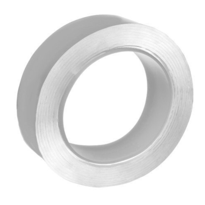 VarioShop® kétoldalas ragasztószalag, vízálló, többször használható, különféle felületekre, szélessége 3 cm, hossza 3 m, átlátszó
