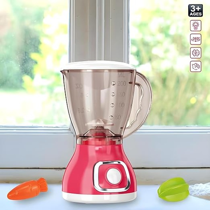 Jucarie Blender, 16x10x8cm, 2 Fructe Plastic, Buton