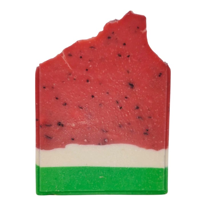 Sapun artizanal Summer Fiesta, Sapunurile Mariei, Pepene si Mac, 125 g
