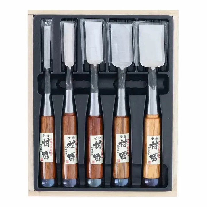 Set 5 dalti japoneze premium Murakuni pentru tamplarie, Takagi
