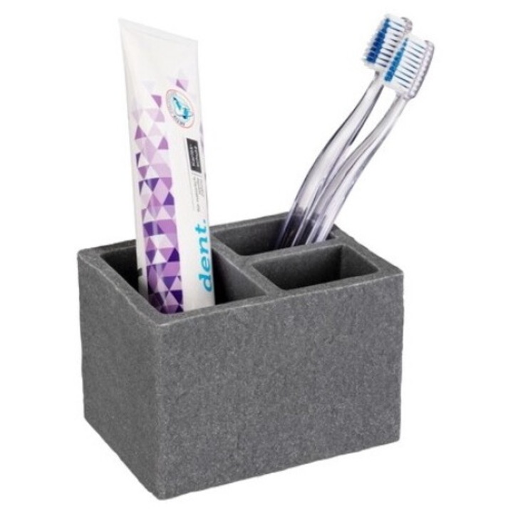 Tárolódoboz, Weenko, Villata, 12,5 x 8,5 x 9,2 cm, polirezin, szürke