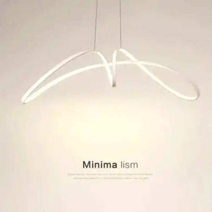 Lustra LED, telecomanda inclusa, alba, asimetrica, 108W, trei tipuri de lumina, calda, neutra si rece, intensitate reglabila, dimensiuni (L, l, h) 93x36x120cm, clasa protectie IP21, montaj tavan