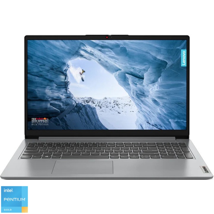 Laptop Lenovo IdeaPad 1 15IAU7 cu procesor Intel® Pentium® Gold 8505,5 nuclee, 15.6", Full HD, 8GB, 1TB SSD, Intel® UHD Graphics, No OS, Cloud Grey