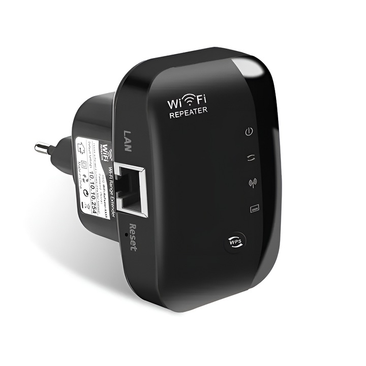 Amplificator wi-fi, 300 Mbs, Negru, Repeater Wifi