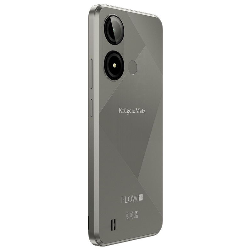 Telefon Mobil Kruger&Matz Flow 11 4/64 GB, Dual Sim, Diagonala Ecran 6.56”, Culoare Gri/Auriu