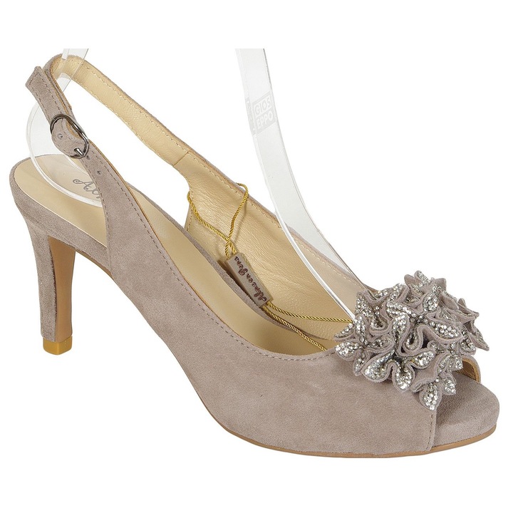 Sandale dama, Alma en Pena, 17125, piele intoarsa, bej, marime 37 EU