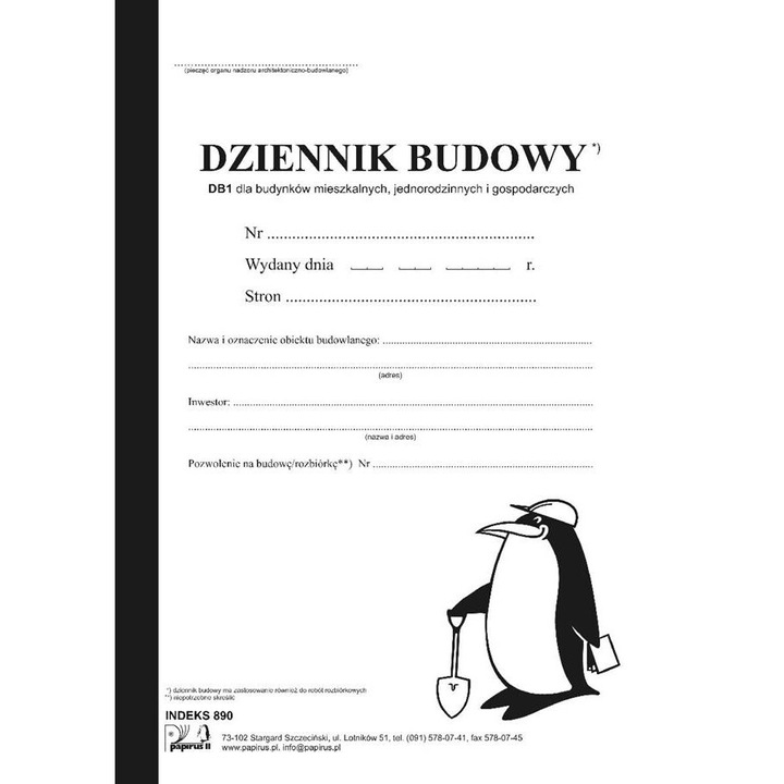 ND39_57597 Jurnal de cladire A4 DB1 PIR 890, 33 pag, Papirus