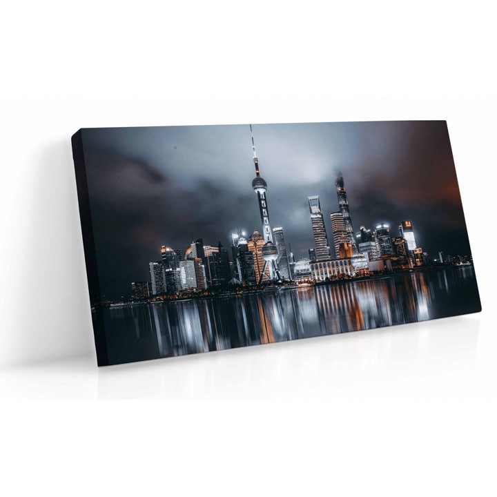 Картина на платно Skyline of Shanghai 100x200cm