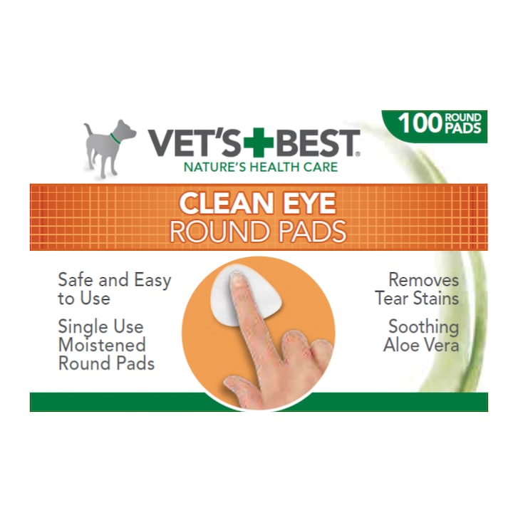 Degetare curatare ochii pentru caini Vet's Best, 100 buc