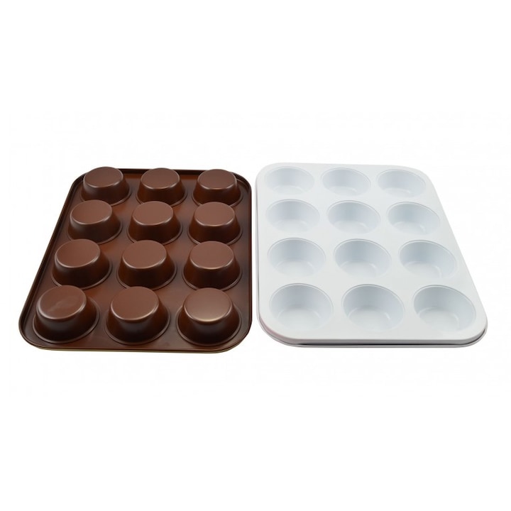 Tava acoperire ceramica copt briose 12buc