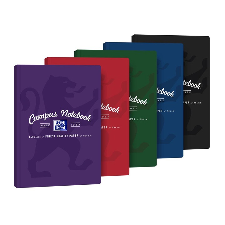 Тетрадка А4 Oxford, 80 листа, на квадратчета, комплект 5 броя